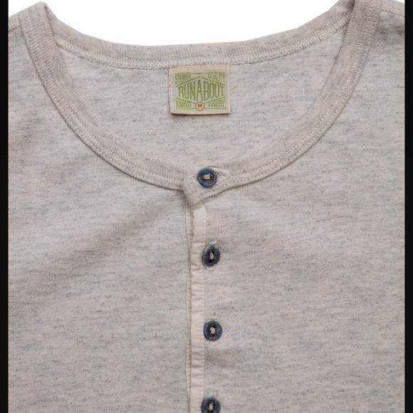 NWT Runabout Goods Honest Henley Shirt in Oatmeal - Picture 3 of 7